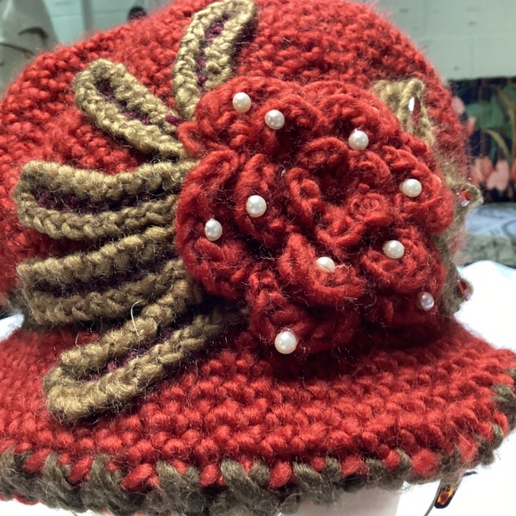 Beautiful handmade hat loaded with design style lined  ANNIE HALL VIBES 💃 - Picture 2 of 9